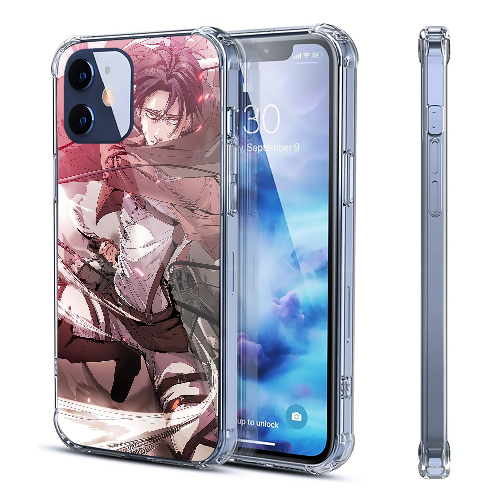 （画像用） 進撃の巨人 Attack on Titan 【iPhone 12シリーズ対応】透明スマホケース（クリアソフトケース）